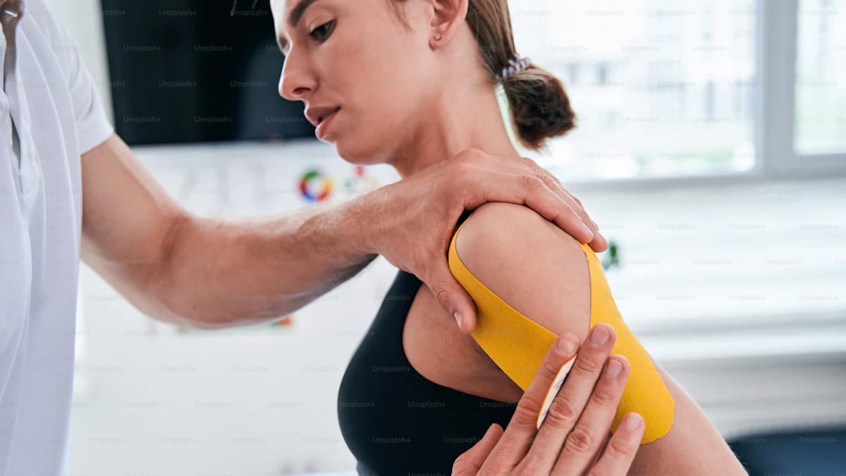 Oncologische kinesist begeleidt een persoon rustig tijdens revalidatieoefeningen