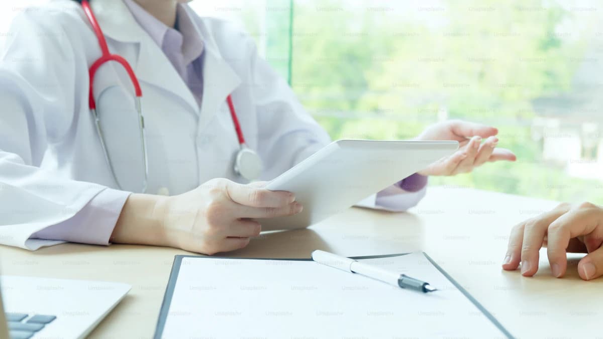 Donor die voor een plasmadonatie een medische vragenlijst invult