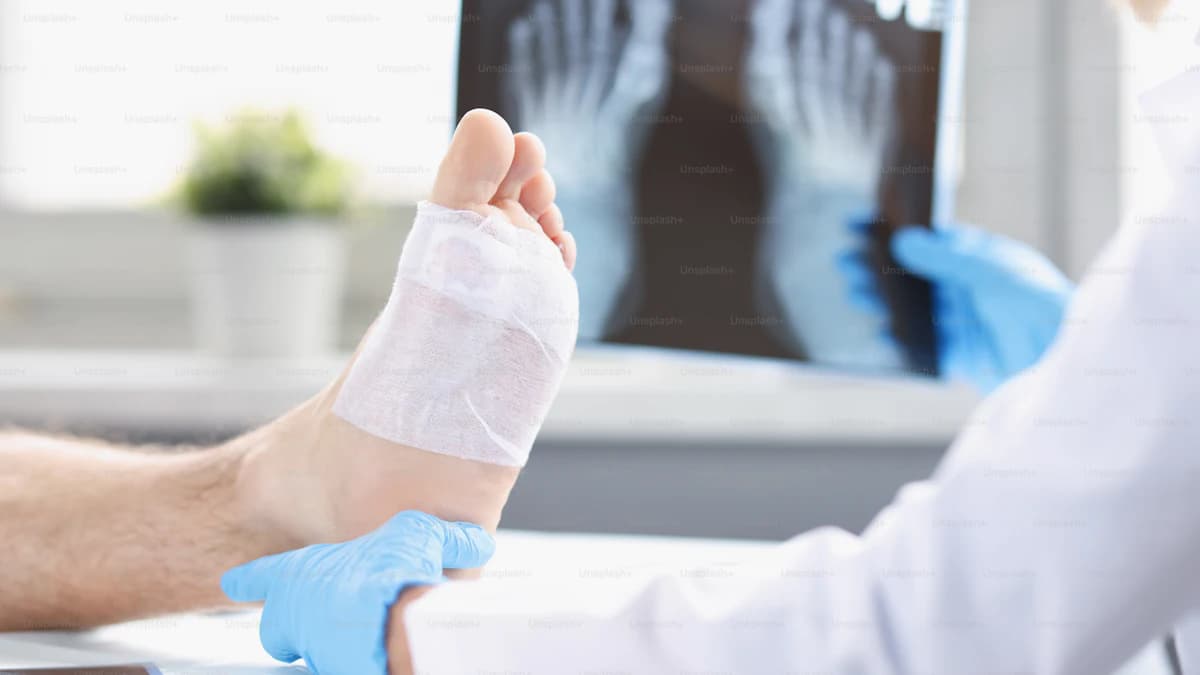 Persoon legt schoenen en notities klaar voor een eerste afspraak bij de podoloog
