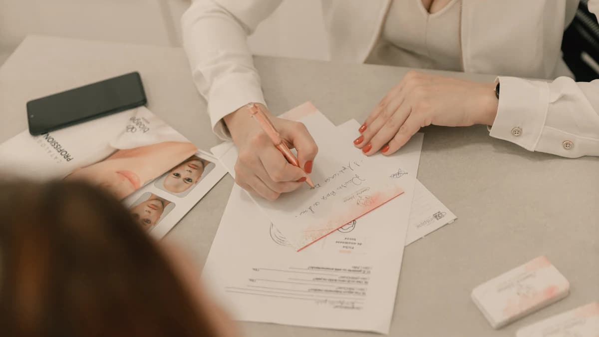 Patient bespreekt medische documenten met een specialist tijdens een tweede advies bij reuma